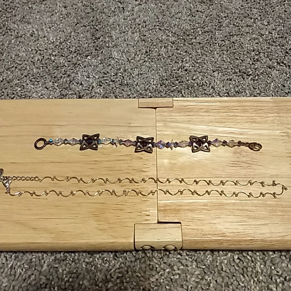 Swarovski bracelet and Sterling silver necklace